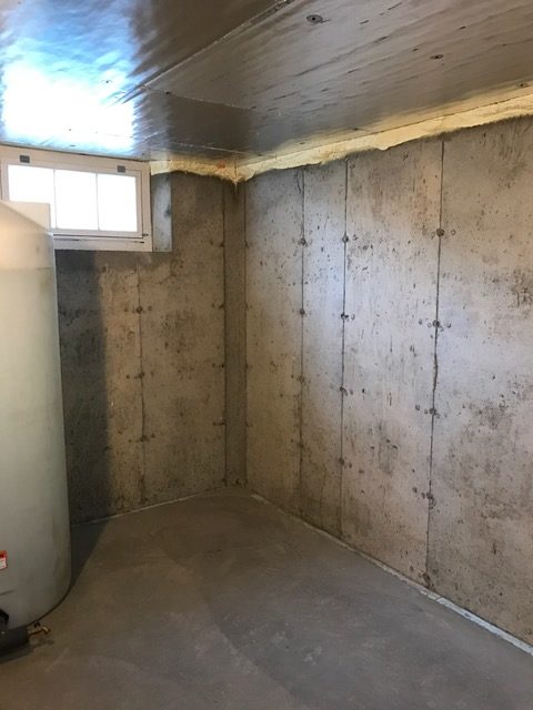 Completed basement corner
