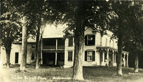 An old postcard features a photo of the New concord B &B